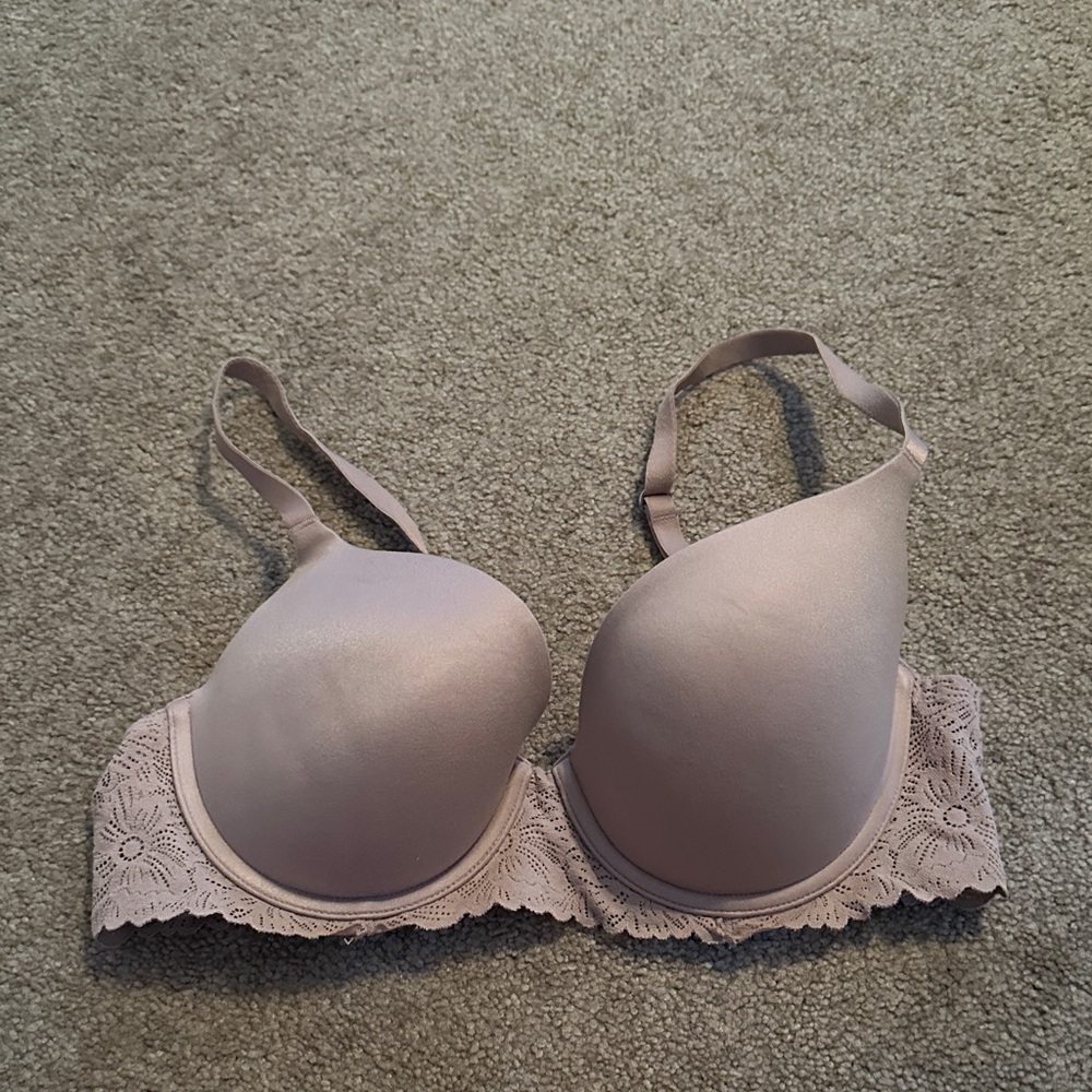 Aerie Soft Mauve Bra with Lace Detail